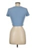 Shein Blue Short Sleeve T-Shirt Size 6 - photo 2
