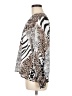 Shein 100% Polyester Animal Print Silver Long Sleeve Blouse Size 6 - photo 5