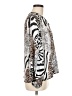 Shein 100% Polyester Animal Print Silver Long Sleeve Blouse Size 6 - photo 4