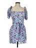 B. Smart 100% Rayon Floral Blue Cocktail Dress Size 7 - photo 1