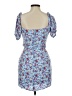 B. Smart 100% Rayon Floral Blue Cocktail Dress Size 7 - photo 2