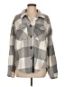 Love Tree 100% Polyester Plaid Gray 3/4 Sleeve Blouse Size M - photo 1