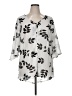 Monroe and Main 100% Polyester Silver 3/4 Sleeve Blouse Size XL - photo 1