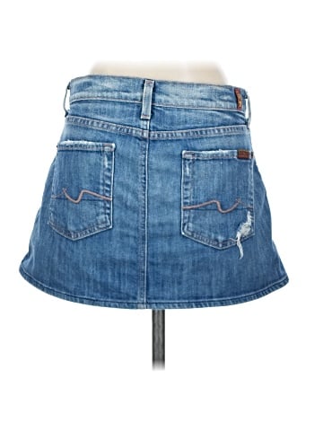 7 For All Mankind Denim Skirt (view 2)