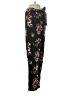 One By Chapter One Floral Black Casual Pants Size XS - photo 4