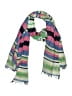 Unbranded Stripes Multi Color White Scarf One size - photo 1