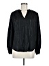 Chico's 100% Polyester Black Long Sleeve Blouse Size Med (1) - photo 1