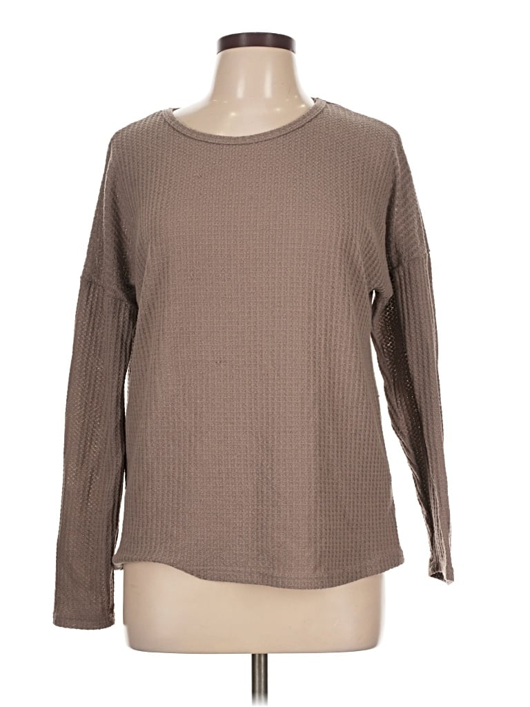 Pre-owned Ekouaer Long Sleeve T-shirt In Brown