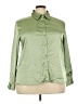 Shein Curve Metallic Green Long Sleeve Blouse Size 3X - photo 1