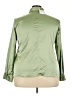 Shein Curve Metallic Green Long Sleeve Blouse Size 3X - photo 2