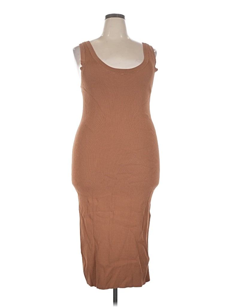 Pre-owned The Drop Casual Dress In Brown
