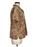 Notations 100% Polyester Animal Print Brown Short Sleeve Blouse Size M - photo 4