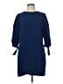 H&M 100% Polyester Solid Blue Casual Dress Size 8 - photo 1