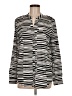 Calvin Klein Stripes Black Long Sleeve Blouse Size M - photo 1