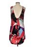 Leith 100% Polyester Graphic Red Casual Dress Size XS - photo 2