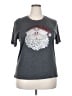Unbranded Floral Gray Short Sleeve T-Shirt Size XXL - photo 1