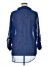 Rock & Republic 100% Polyester Stars Blue 3/4 Sleeve Blouse Size 0X - photo 2