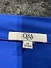 Q&A 100% Polyester Blue Short Sleeve Blouse Size M - photo 4