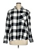 True Craft 100% Cotton Checkered-gingham Gray Long Sleeve Button-Down Shirt Size XL - photo 1