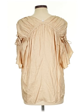 Vince. Short Sleeve Silk Top (view 2)