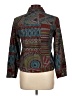 Chico's 100% Cotton Print Burgundy Brown Jacket Size L - photo 2