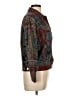 Chico's 100% Cotton Print Burgundy Brown Jacket Size L - photo 4
