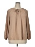 Shein Curve 100% Polyester Tan Long Sleeve Blouse Size 0X - photo 1