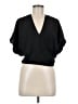 Zara 100% Polyester Black Short Sleeve Blouse Size M - photo 1