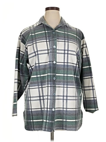 NY Jeans 3/4 Sleeve Button-Down Shirt (view 1)