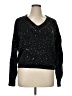 Jun & Ivy 100% Acrylic Metallic Black Pullover Sweater Size XL - photo 1