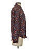 Express 100% Polyester Floral Burgundy Long Sleeve Blouse Size XS - photo 4