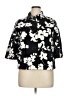 Coldwater Creek 100% Cotton Floral Black Jacket Size 14 - photo 1