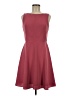 Talbots 100% Polyester Solid Burgundy Casual Dress Size 6 - photo 1