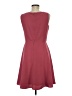 Talbots 100% Polyester Solid Burgundy Casual Dress Size 6 - photo 2