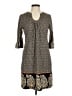 Aryeh Print Brown Casual Dress Size M - photo 1