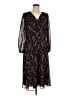 Ann Taylor 100% Polyester Floral Black Casual Dress Size 8 - photo 1