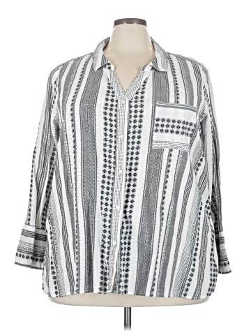 Marrakech 3/4 Sleeve Button-Down Shirt (view 1)