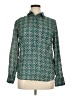 J.Crew Print Green Long Sleeve Blouse Size 14 - photo 1