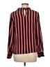 Boden 100% Silk Stripes Red Long Sleeve Silk Top Size 6 - photo 2