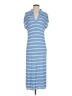 Unbranded 100% Polyester Stripes Blue Casual Dress Size S - photo 1