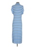 Unbranded 100% Polyester Stripes Blue Casual Dress Size S - photo 2