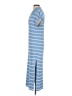 Unbranded 100% Polyester Stripes Blue Casual Dress Size S - photo 5