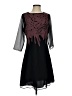 Timeless by Naeem Khan 100% Polyester Graphic Black Cocktail Dress Size 4 - photo 1