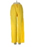 Unbranded 100% Rayon Solid Yellow Casual Pants Size XXS (estimated) - photo 1