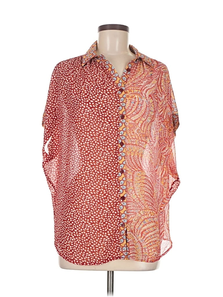 Pre-owned Jodifl 3/4 Sleeve Blouse In Red