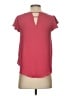 Ann Taylor LOFT 100% Polyester Pink Short Sleeve Top Size XS (estimated) - photo 2