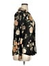 Ember 100% Polyester Floral Black Long Sleeve Blouse Size XL - photo 4