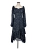 Cope 100% Polyester Paisley Blue Cocktail Dress Size XS (estimated) - photo 1