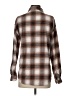 Just Polly Plaid Brown Long Sleeve Blouse Size S - photo 2