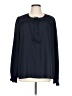 Joie 100% Polyester Blue Long Sleeve Blouse Size L - photo 1